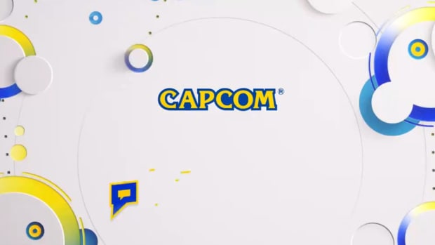 Capcom logo on light gray background.