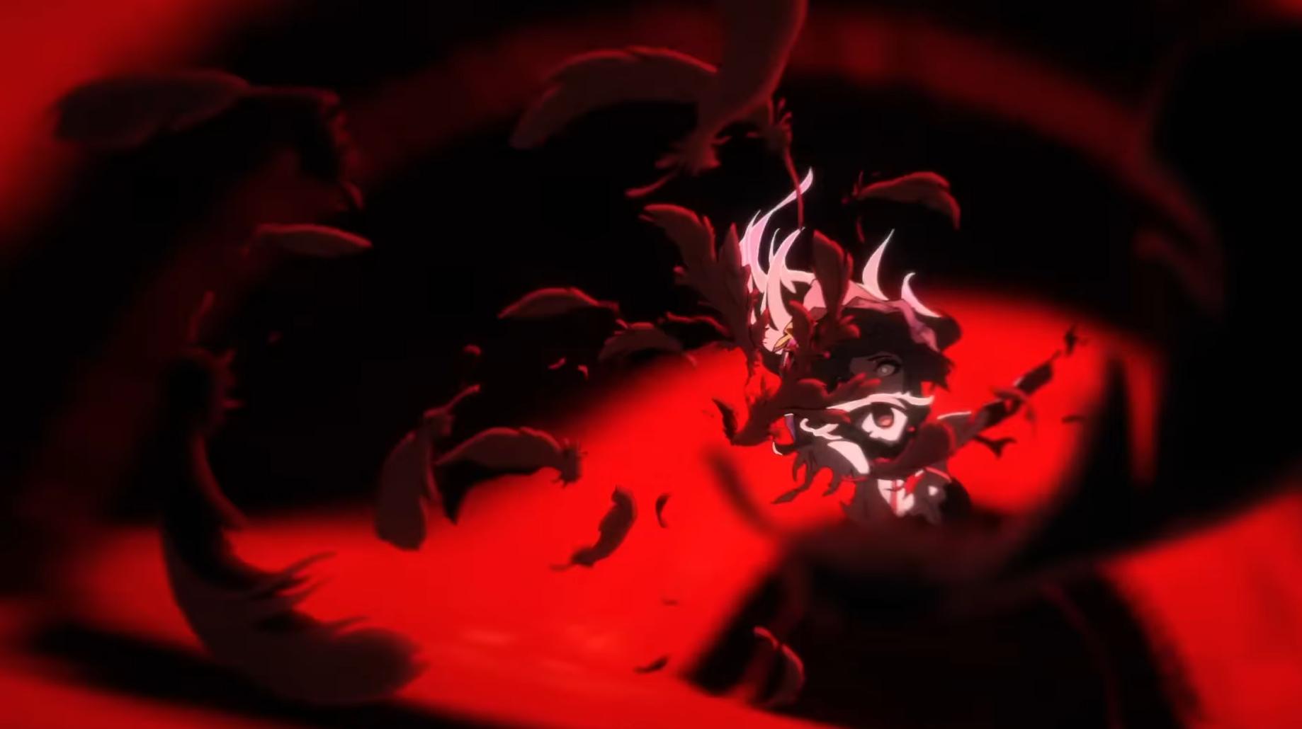 Honkai: Star Rail Animated Short: Rondo Across Countless Kalpas screenshot of Black Swan being torn apart.