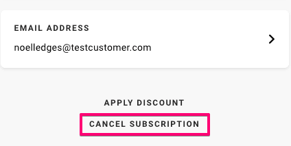 Cancel your subscription